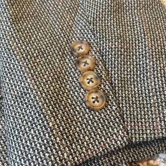 VTG Tweed Blazer Sports Coat UK Great Britain Jacket Two Button Austin Reed - Picture 3 of 14